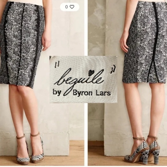Beguile by Byron Lars Sombra Laser Cut Pencil Skirt  Like New,0 ,GD1189 - Picture 1 of 5